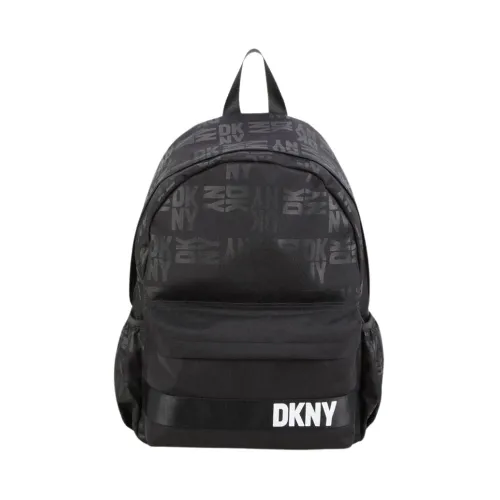 Dkny , Polyester Allover Backpack ,Black unisex, Sizes: ONE SIZE