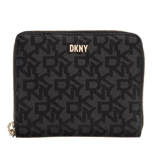 DKNY Women Bryant Small Zip Around Wallet in Coated Logo