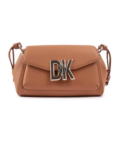 DKNY Womens Logo Handbag - Tan - One Size