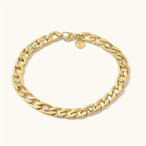 D.LOUISE Statement Cz Chain Bracelet - Gold