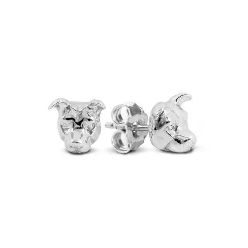 Dog Fever Sterling Silver American Staffordshire / Pitbull Muzzle Earrings