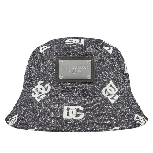 Dolce and Gabbana All Over Logo Hat - Blue