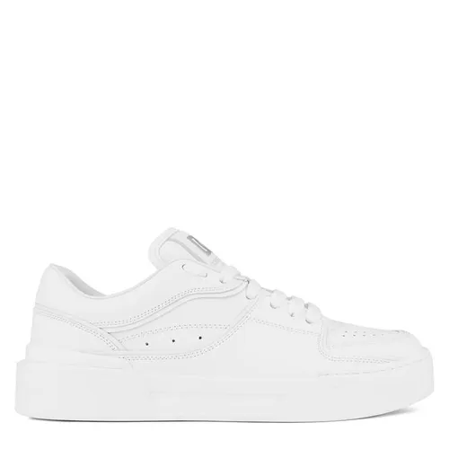 DOLCE AND GABBANA Calfskin Nappa New Roma Sneakers - White