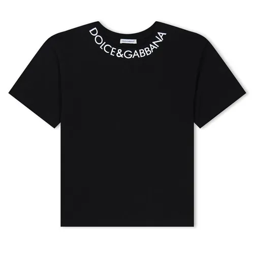 Dolce and Gabbana Dg Lgo Tee Jn34 - Black