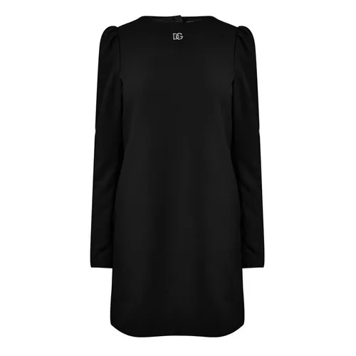Dolce and Gabbana Dg Logo Dress Jn42 - Black