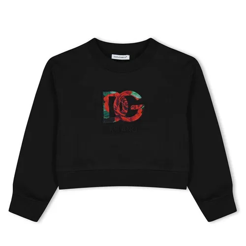 Dolce and Gabbana Dg Logo Sweat Jn34 - Black