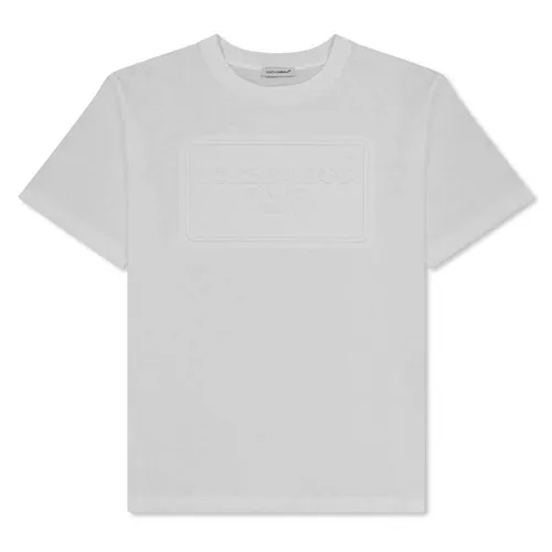 Dolce and Gabbana Dg Logo T-Shirt Jn34 - White