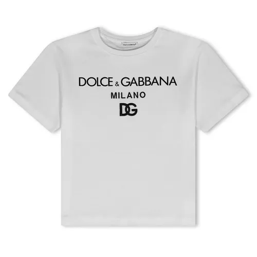 Dolce and Gabbana Dg Logo Tee Jn34 - White