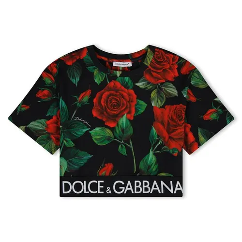 Dolce and Gabbana Dg Print Lgo Tee Jn34 - Multi