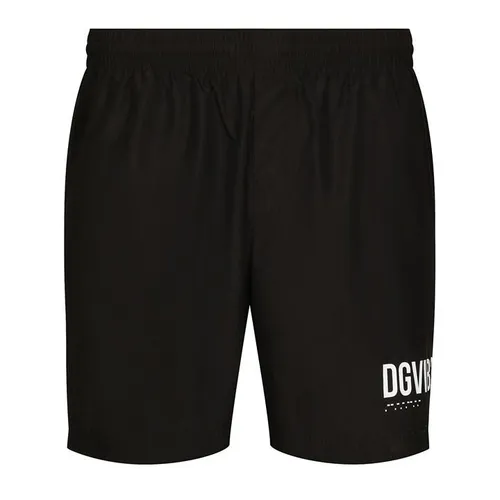 Dolce and Gabbana Dg Vib3 Mid-Length Swim Trunks - Black