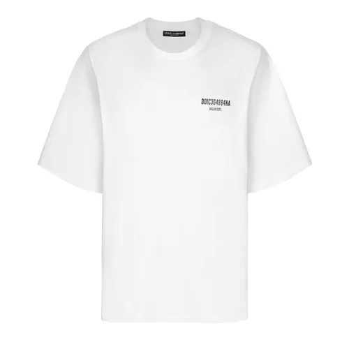 DOLCE AND GABBANA Dg Vib3 Patch Cotton Jersey T-Shirt - White