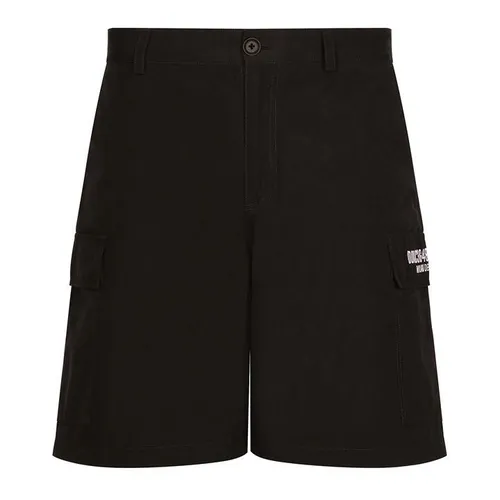 DOLCE AND GABBANA Dg Vib3 Patch Faille Cargo Shorts - Black