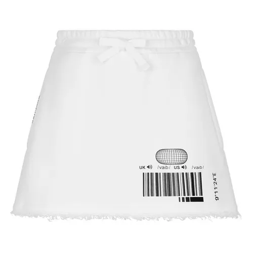 DOLCE AND GABBANA Dg Vib3 Short Cotton Jersey Skirt - White