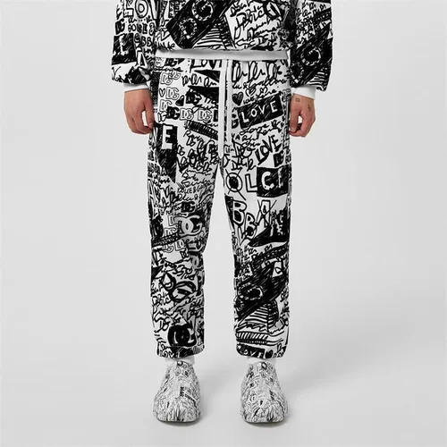 DOLCE AND GABBANA Graphic Print Track Pants - White