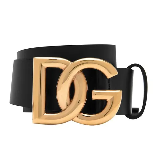 Dolce and Gabbana Interlock 35mm Belt - Gold