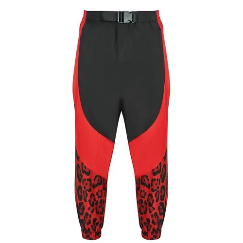 DOLCE AND GABBANA Leopard Print Track Pants - Red