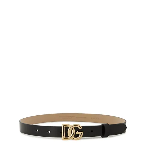 Dolce and Gabbana Logo Belt - Black