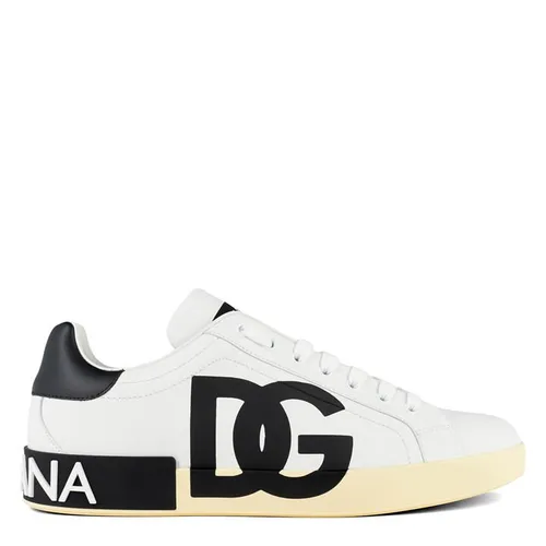 DOLCE AND GABBANA Logo Portofino Sneakers - White