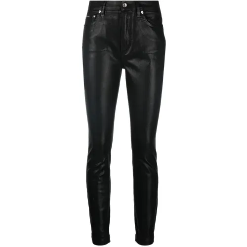 Dolce & Gabbana , Audrey High Waist Black Jeans ,Black female, Sizes:
