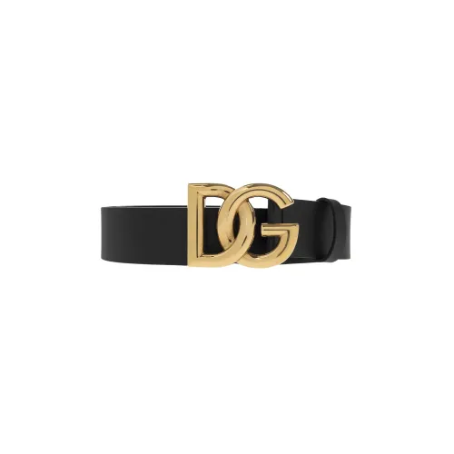 Dolce & Gabbana , Belt With Logo ,Black male, Sizes: