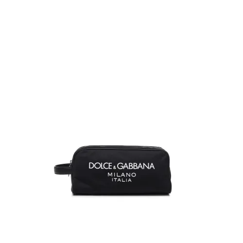 Dolce & Gabbana , Black Bags with Top Zip Closure ,Black male, Sizes: ONE SIZE
