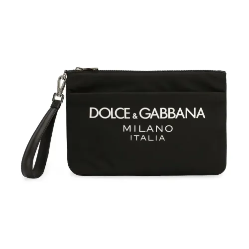 Dolce & Gabbana , Black Bags with Zipper and Detachable Strap ,Black male, Sizes: ONE SIZE