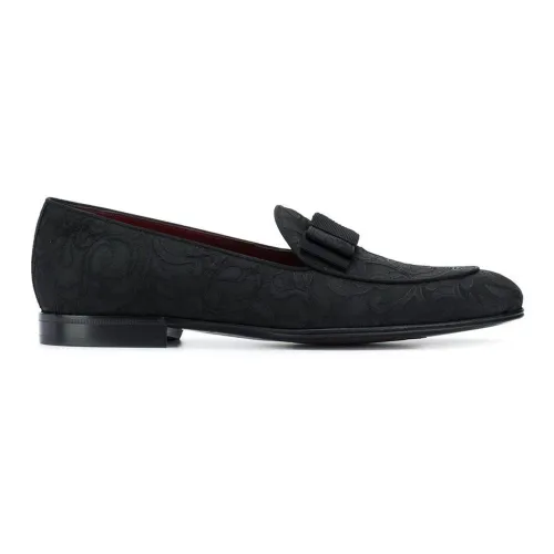 Dolce & Gabbana , Black Baroque Jacquard Loafers ,Black male, Sizes: