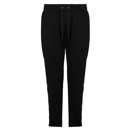 Dolce & Gabbana , Black Cotton Logo Sweatpants ,Black male, Sizes: