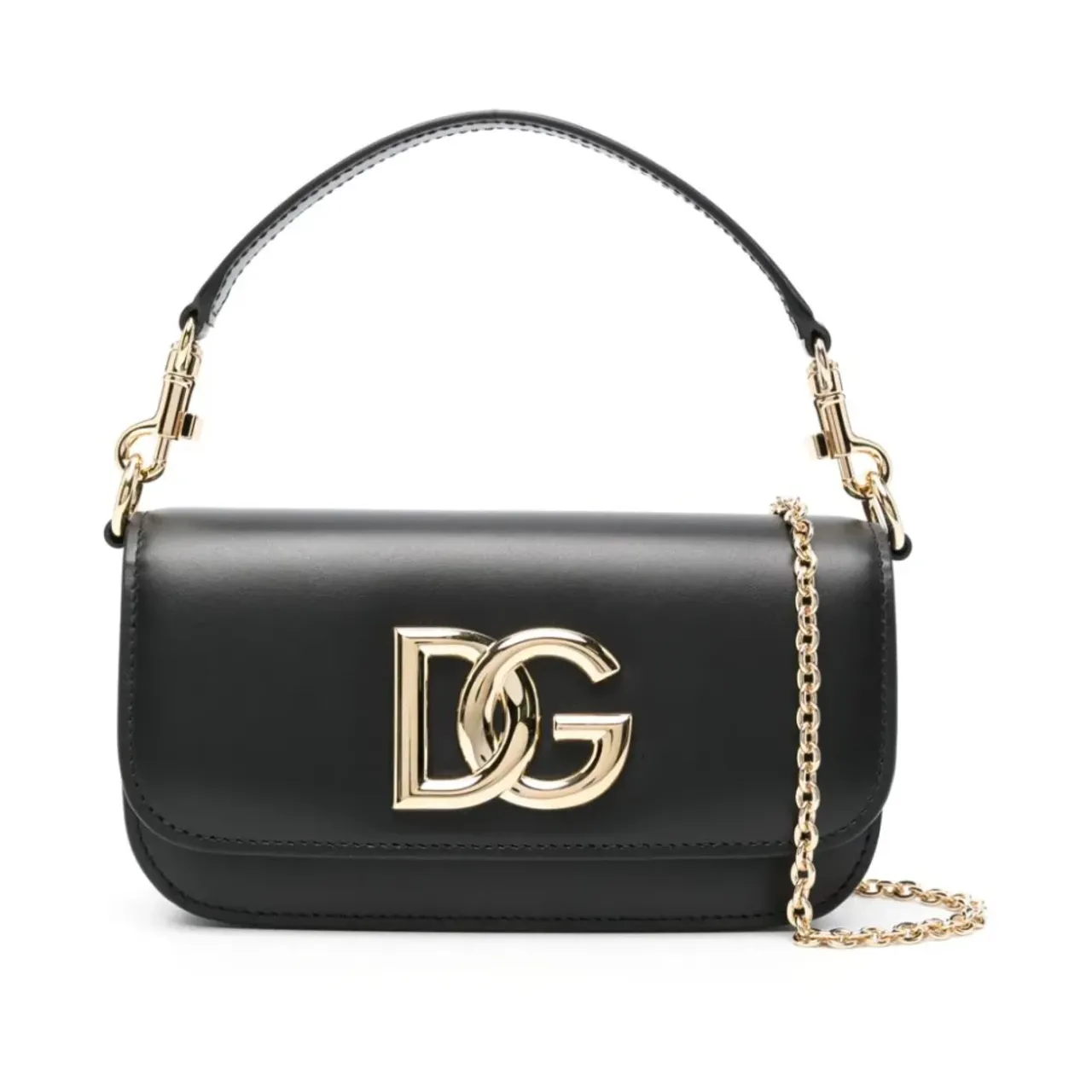 Dolce & Gabbana , Black Crossbody Bag with DG Logo ,Black female, Sizes: ONE SIZE