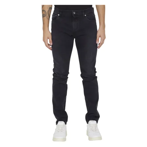 Dolce & Gabbana , Black Denim Skinny Jeans Aw23 ,Black male, Sizes: