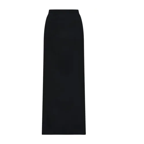 Dolce & Gabbana , Black Elasticized Cadì Skirt ,Black female, Sizes: