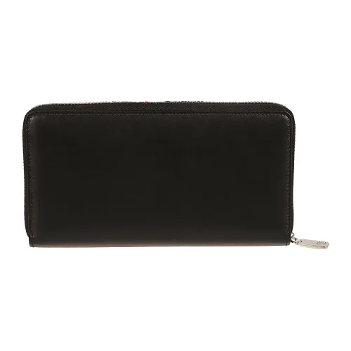 Dolce & Gabbana , Black Embossed Logo Leather Wallet ,Black male, Sizes: ONE SIZE