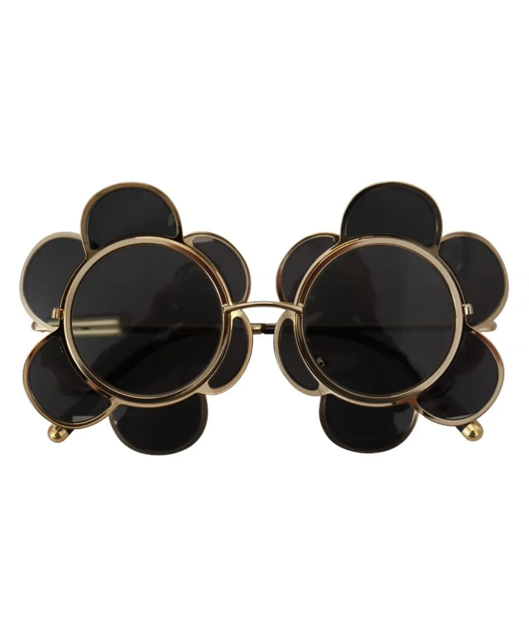 Dolce & Gabbana Black Gold Special Edition Flower Form DG2201 WoMens Sunglasses Metal - One