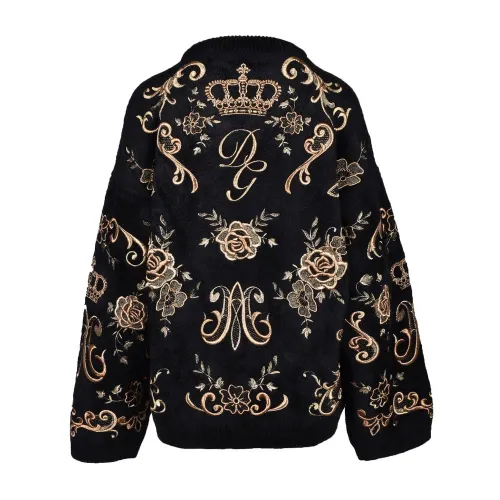 Dolce & Gabbana , Black/Gold Sweater - Dolce Gabbana Collection ,Black female, Sizes: