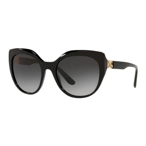 Dolce & Gabbana , Black/Grey Shaded Sunglasses ,Black female, Sizes:
