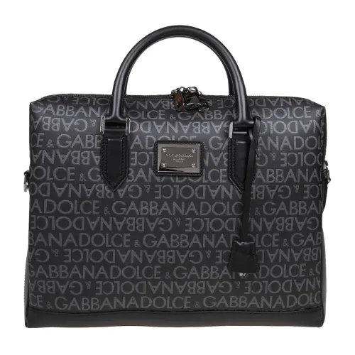 Dolce & Gabbana , Black/Grey Shoulder Bag ,Black male, Sizes: ONE SIZE