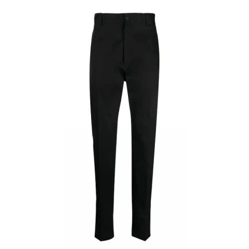 Dolce & Gabbana , Black High-Waist Tailored Trousers ,Black male, Sizes: