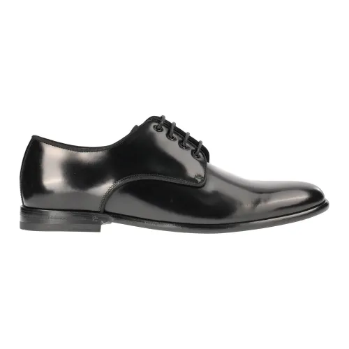 Dolce & Gabbana , Black Lace-Up Shoe ,Black male, Sizes:
