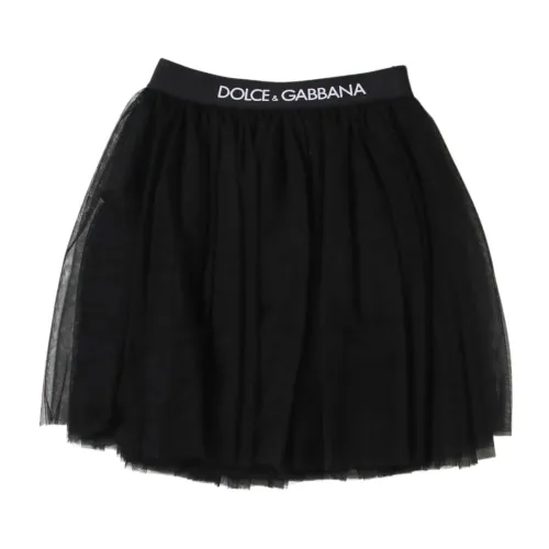 Dolce & Gabbana , Black Layered Tulle Skirt ,Black female, Sizes: