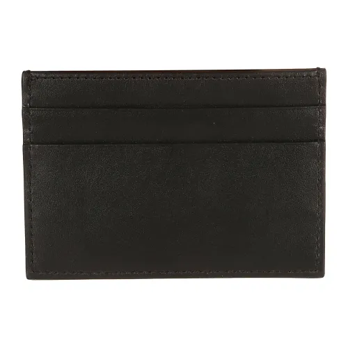 Dolce & Gabbana , Black Leather Card Wallet - Portacarte Vit.Liscio Embossed ,Black male, Sizes: ONE SIZE