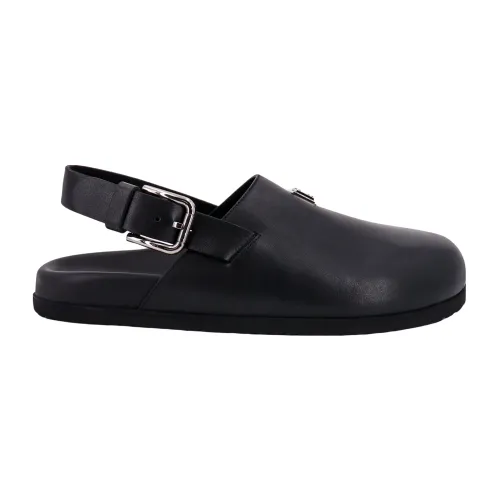 Dolce & Gabbana , Black Leather Mules for Men ,Black male, Sizes: