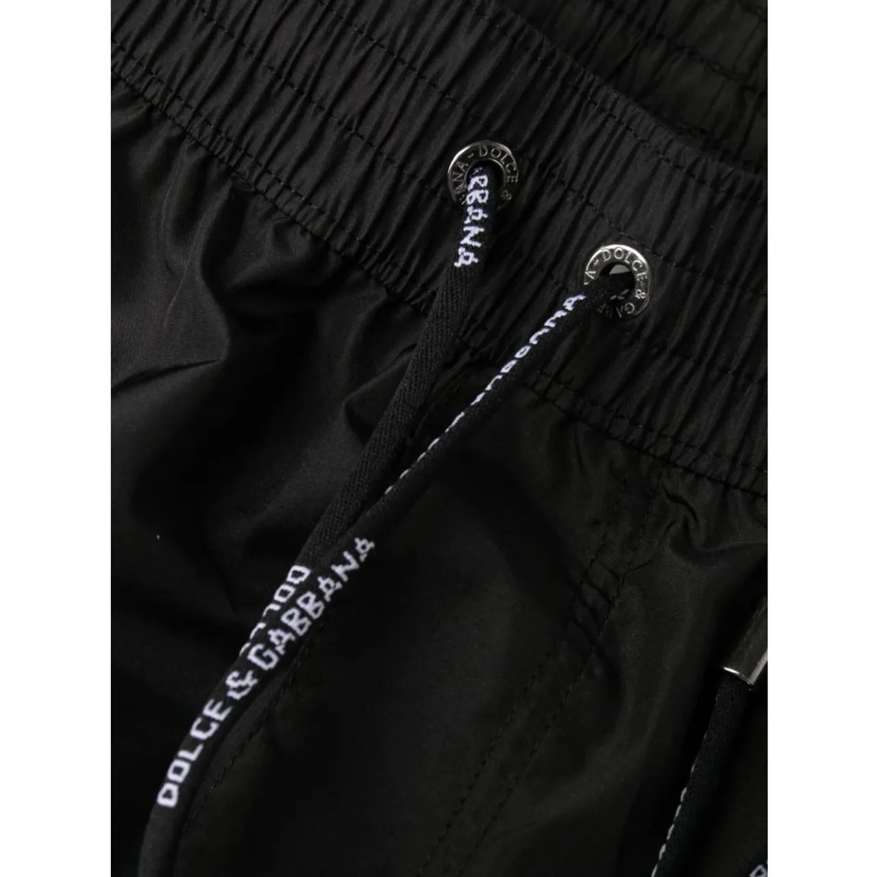 Dolce & Gabbana , Black Logo-Plaque Swim Shorts ,Black male, Sizes: