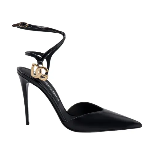 Dolce & Gabbana , Black Patent Leather Stiletto Pumps ,Black female, Sizes:
