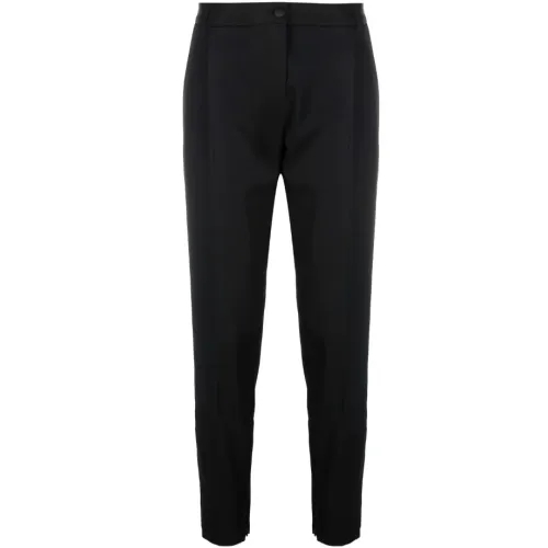 Dolce & Gabbana , Black Ribbed Slim-Cut Trousers ,Black female, Sizes: