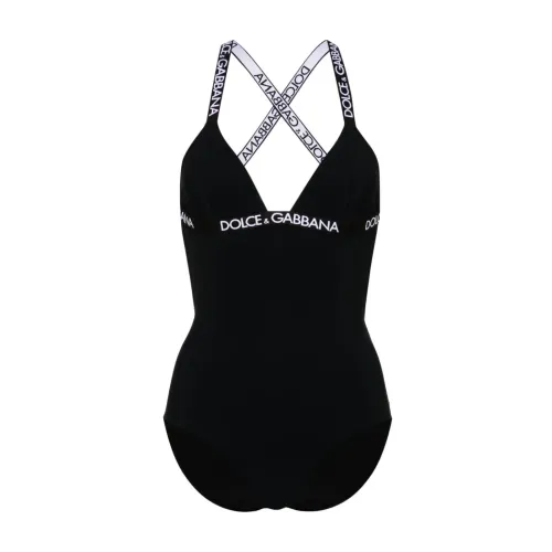 Dolce & Gabbana , Black Sea Clothing with Open Back ,Black female, Sizes: