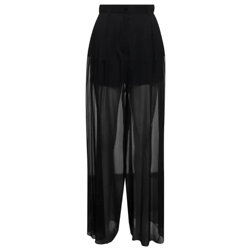 Dolce & Gabbana , Black Sheer Pants Look 7 ,Black female, Sizes: