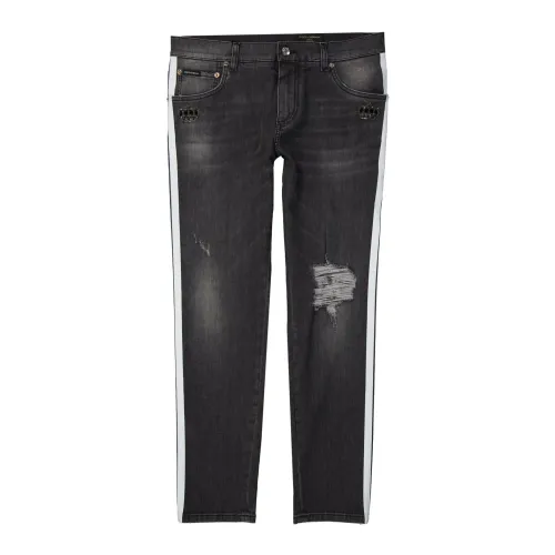 Dolce & Gabbana , Black Skinny Denim Jeans for Men ,Black male, Sizes: