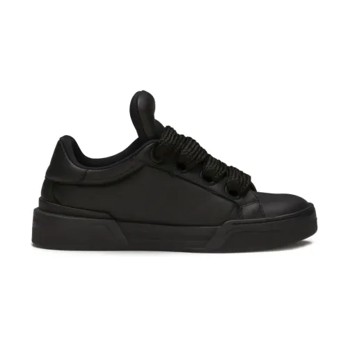 Dolce & Gabbana , Black Sneakers by Dolce Gabbana ,Black male, Sizes: