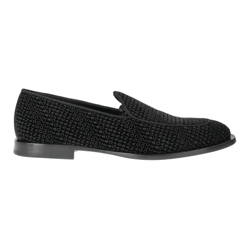Dolce & Gabbana , Black Suede Loafers ,Black male, Sizes:
