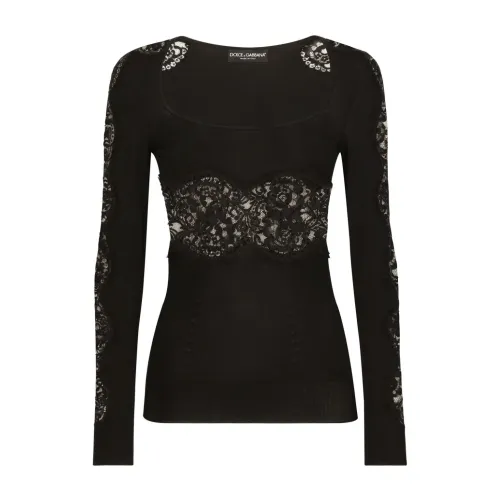Dolce & Gabbana , Black Sweater ,Black female, Sizes: